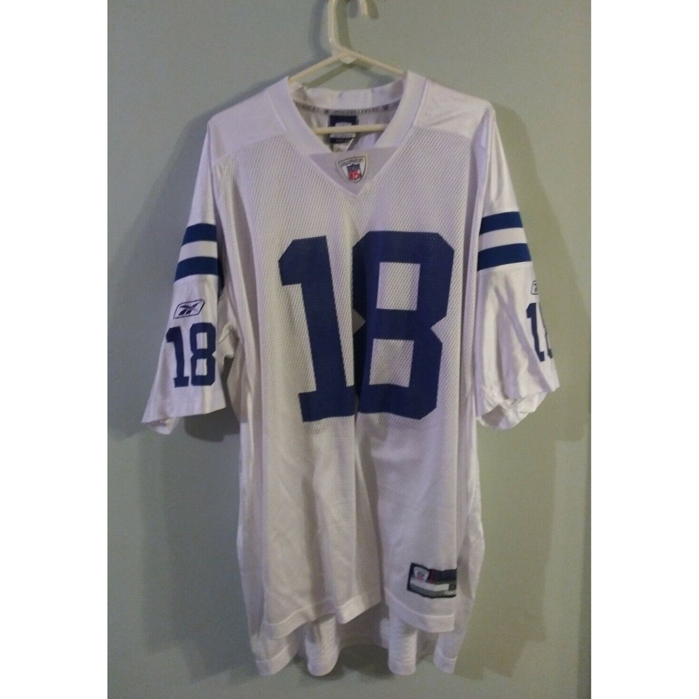 🔥 Authentic NFL Indianapolis Colts Peyton Manning #18 Reebok Jersey Size XXL